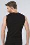 158 Black Men's 2-Piece Sports V-Neck Ribbed Tank Top - 4