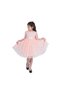 Princess Large Dot Buckle Lace Fabric Girl's Dress MNK0547 SALMON