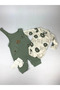 Bear Embroidered Cotton Baby Boy Jumpsuit - 3
