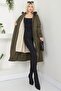 Khaki Color Allers and Fur Inside Coat - Ss2330 - 6