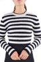 Ecru Striped Bearded Soft Sweater 6618 - 3