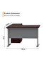 Stazion 1212 Modern Office Workstation Apple Cherry - 4
