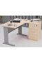 Stazion 1212 Modern Office Workstation Oak - 5
