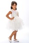 Girl's Sequin Tulle Party Dress White - 3