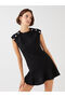 Lcw Visionwomen's Crew Neck Self Patterned Sleeveless Dress - 6