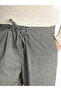 Plaid Women's Trousers with Elastic Waist - 3