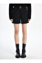 Black Women's Shorts with Belt - 2