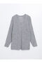 V-Neck Textured Women's Knitwear Sweater (W4) - 5