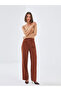 Brown Standard Fit Women's Trousers