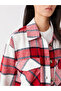 LCW Casual Plaid Long Sleeve Oversize Women's Shirt Jacket - 4