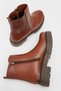 Women's Thick Soled Comfortable Flexible Strap Zippered Daily Boots Real Leather Br 66302 Tan - 6