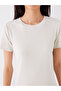 Crew Neck Plain Short Sleeve Women's T-Shirt - 4
