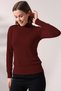 Arusha Women's Thermal Burgundy Half Fisherman Ultra Soft Long Sleeve Flexible Knitted Blouse & Combed Cotton Blouse & Sweater - 3