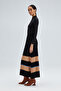 Stripe Knit Skirt with Elastic Waist - 4