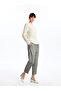 Plaid Women's Trousers with Elastic Waist