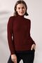 Arusha Women's Thermal Burgundy Half Fisherman Ultra Soft Long Sleeve Flexible Knitted Blouse & Combed Cotton Blouse & Sweater - 4