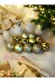 New year's pine tree ornament 4 cm 12 piece gold cute ball gold - 3