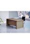 Truffle Davos Oak with Grey Modern Office Workstation 140 cm