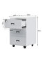 Stazion 1260 Modern Office Desk White with drawers - 5