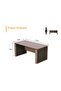 Truffle Davos Oak with Grey Modern Office Workstation 140 cm - 2