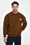 Men's High-Rise Embroidered Oversize Sweatshirt Brown