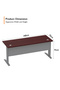 Stazion 1410 Modern Office Desk Apple Cherry - 4