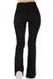 Women's Black High Waist Flared Trousers - 4