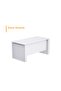 Premium White Modern Office Workstation 140 cm - 4