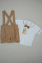 1 Year Old Safari Print Shorts Salopette Suit - 2