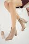 Genuine Leather Women's Daily Heeled Pointed Boots DC9803 - 3