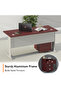 Stazion 1410 Modern Office Desk Apple Cherry with Drawers - 2