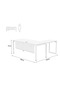 Figura 72-18L white Modern Workstation without Drawer - 5
