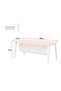 Bentuk 139-18 oak Modern Workstation without drawer - 5