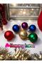 Mixed Color 6 Pieces Cici Ball 4 cm Colorful Christmas Pine Tree Ornament - 6