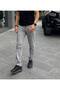 Men's Slim Fit Trousers-1517- Gray - 2