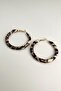 Leather Look Leopard Lightweight Hoop Earrings (4cm) - 3