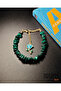 Malachite Broken Natural Stone Women's Bracelet - 4