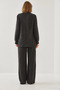 Women's Smoked Elastic Waist Double Top and Bottom Set 36385 60251970 - 4
