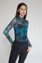Green Women's Tulle Blouse - Nules