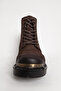 Brown Men's Nubuck Leather Boots - Thick Serrated, Washed, Hj 102 17600m - 4
