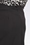 20037 Black Battery Detail Midi Size Straight Slim Skirt - 5