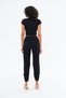 Women's Twisted Detailed Short Sleeve Black Blouse - Twist - 2