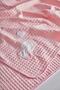 110x140 Pink Pique Blanket with Cat Embroidery - 2