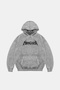 Washable White Metallica Logo Printed Oversize Unisex Hoodie