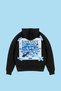 Together Printed Oversize Unisex Black Hoodie - 5