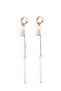 Pineapple Patterned Rose Earrings - Rod Dangle - 2