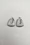 Serrated Rectangular Earrings (Size:3Cm) - 3