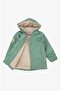 Pu Fur Coat Raincoat - Khaki - 3