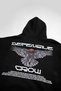 Defensive Crow Printed Oversize Unisex Black Hoodie - 7