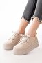 Fln-1999 Nut Laced Sole Casual Sneakers with Stone Accessories